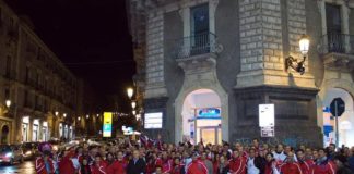 Dipendenti Telecom protestano in via Etnea a Catania