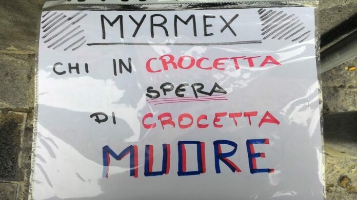cartello lavoratori Myrmex contro Crocetta
