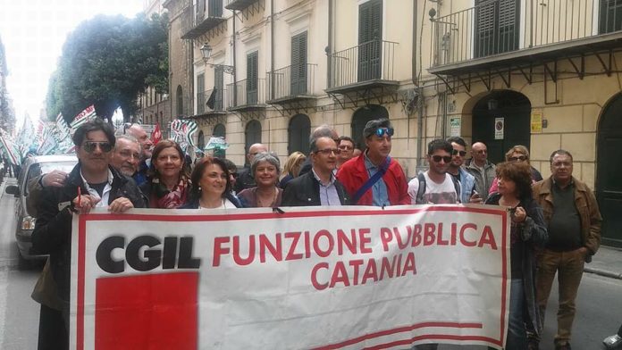 Fp Cgil corteo Catania