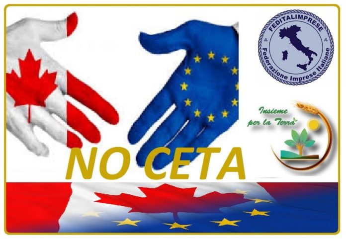 NO CETA. Feditalia Imprese, Insieme per la Terra