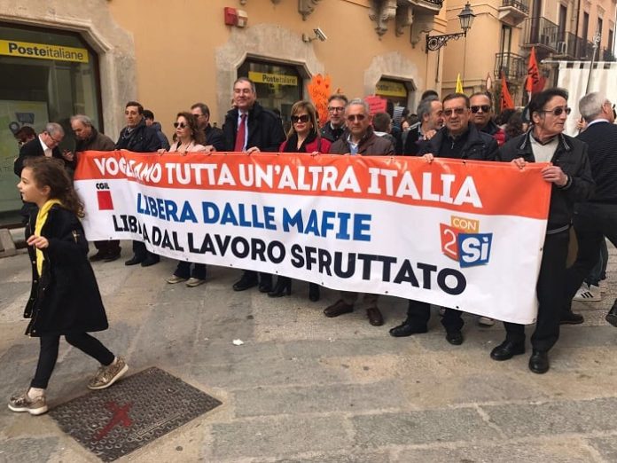 manifestazione contro Mafia Trapani 21-03-17